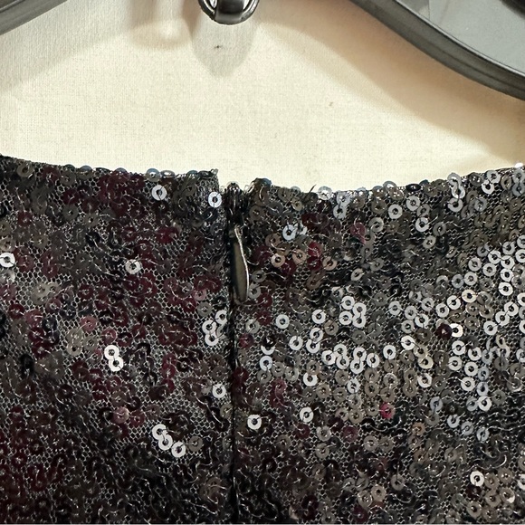 Womens Black Sequined Round Neck Long Sleeve Mini Dress Size XL - Picture 7 of 7